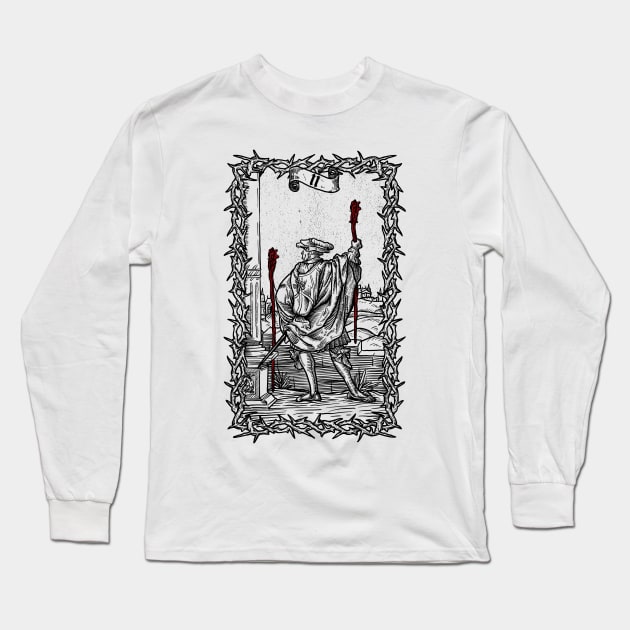 Two of Wands Long Sleeve T-Shirt by FDbones